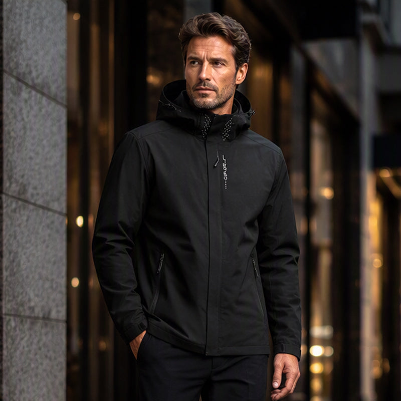 🌧️ Ready for the Outdoors | Men’s Waterproof Hooded Jacket