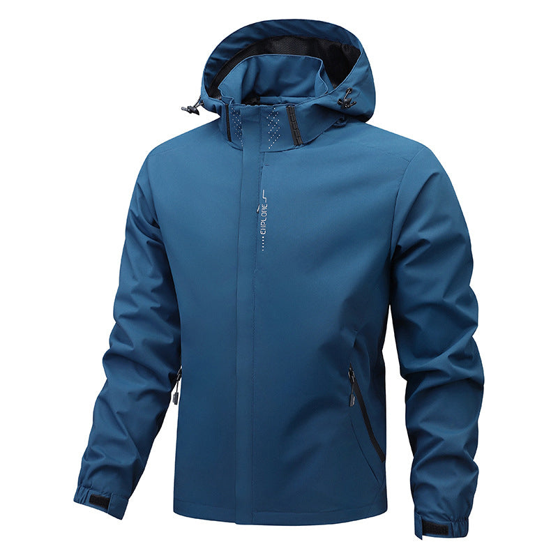 🌧️ Ready for the Outdoors | Men’s Waterproof Hooded Jacket