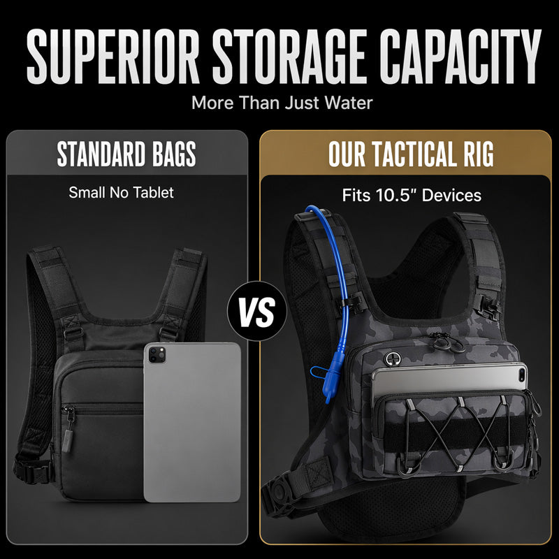 🔥 Gear Within Reach | Men’s Waterproof Tactical Chest Bag with Adjustable Vest Fit