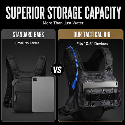 🔥 Gear Within Reach | Men’s Waterproof Tactical Chest Bag with Adjustable Vest Fit