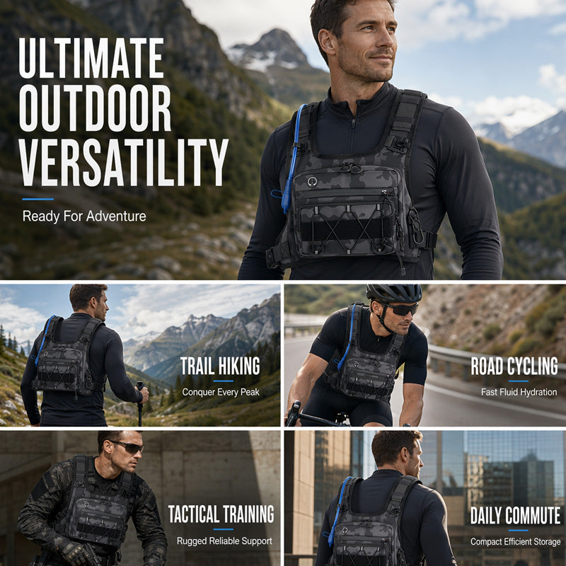 🔥 Gear Within Reach | Men’s Waterproof Tactical Chest Bag with Adjustable Vest Fit