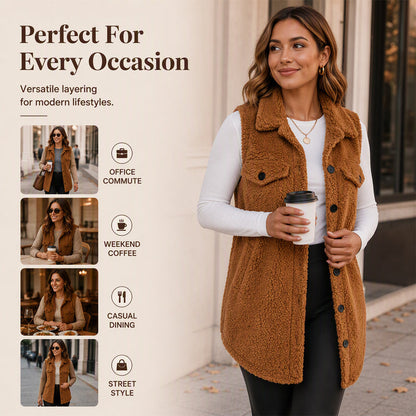 Women's Winter Cozy Lapel Collar Vest