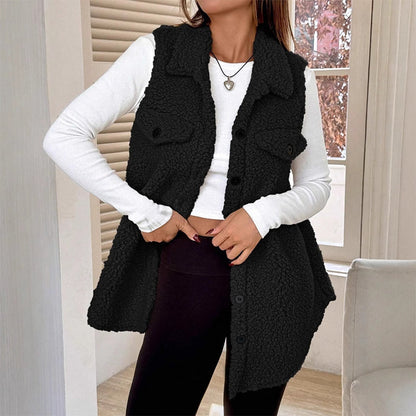 Women's Winter Cozy Lapel Collar Vest