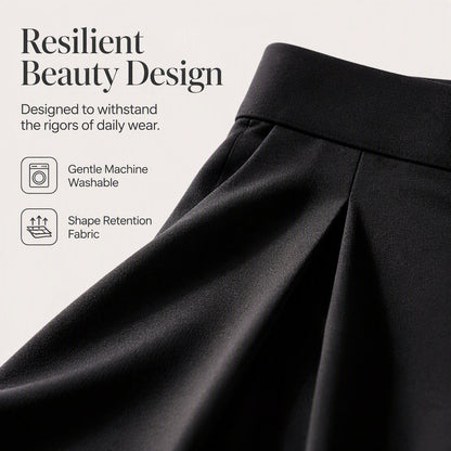 💼 Polished at Work, Effortless After | Women's Pleated High-Waist Wide-Leg Pants