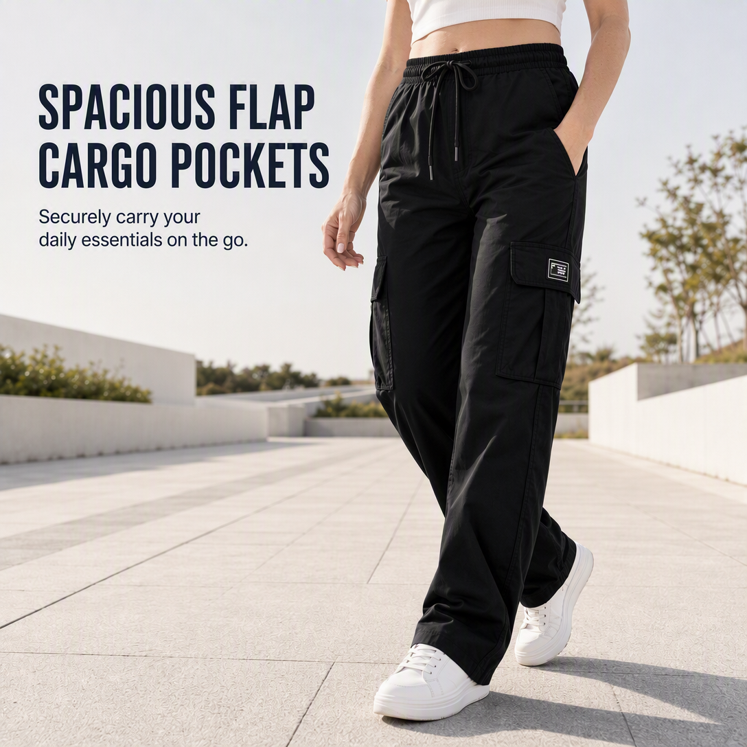 👖 Roomy Pockets, Easy-Moving Fit | Women's Drawstring Cargo Pants
