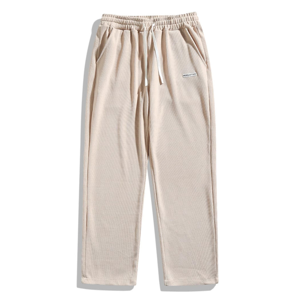 👖 Textured Everyday Style | Men’s Relaxed Straight-Leg Corduroy Pants