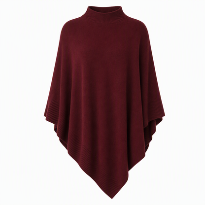 ✨ Effortless Draped Elegance | Women’s Mock-Neck Batwing Knit Shawl Wrap