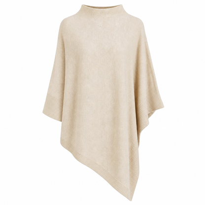 ✨ Effortless Draped Elegance | Women’s Mock-Neck Batwing Knit Shawl Wrap