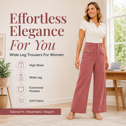 ✨ Easy Flow | Women’s High-Waisted Wide-Leg Pants