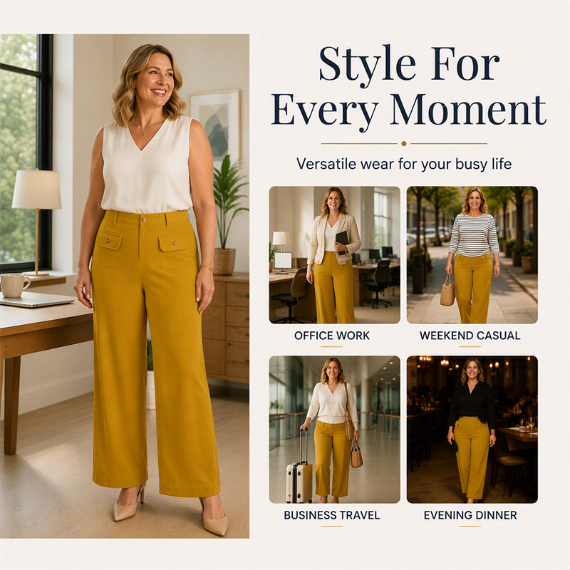 ✨ Easy Flow | Women’s High-Waisted Wide-Leg Pants