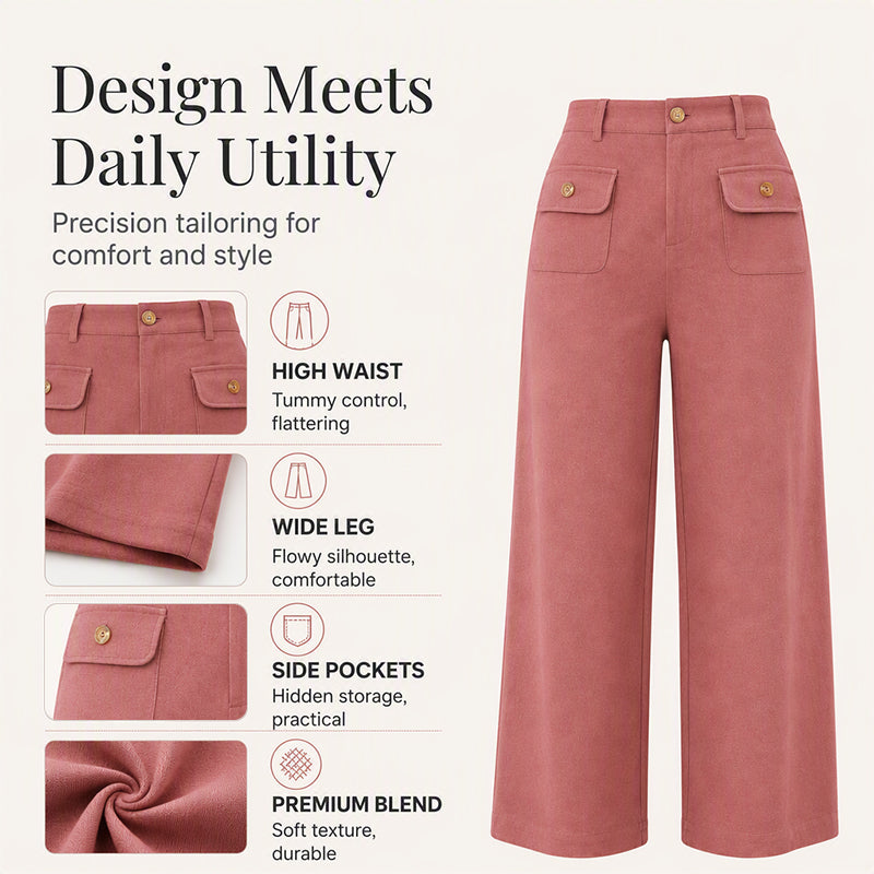 ✨ Easy Flow | Women’s High-Waisted Wide-Leg Pants