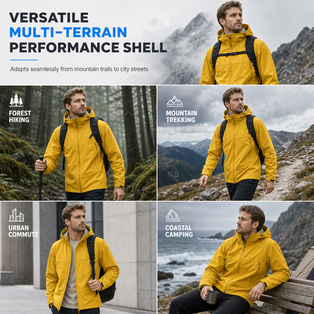 🏕️ Ready for the Outdoors | Unisex Water-Resistant Hooded Softshell Jacket