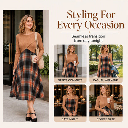 🍂 New Arrival Hot Pick ✨ Women's Plaid Two-Piece Set – Chic Style & Effortless Elegance 🤎