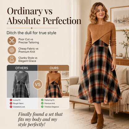 🍂 New Arrival Hot Pick ✨ Women's Plaid Two-Piece Set – Chic Style & Effortless Elegance 🤎