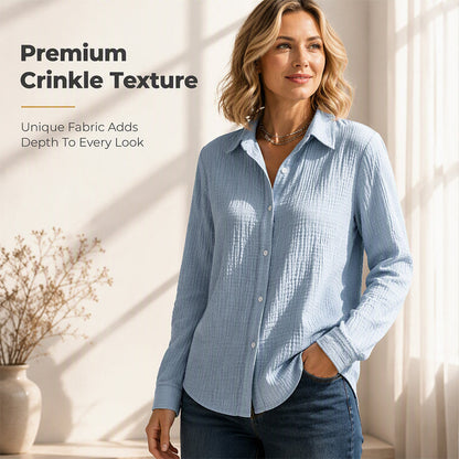 Women's Classic Long Sleeve Button Down Shirt