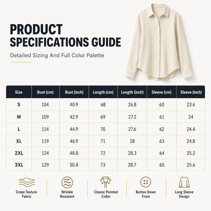 Women's Classic Long Sleeve Button Down Shirt