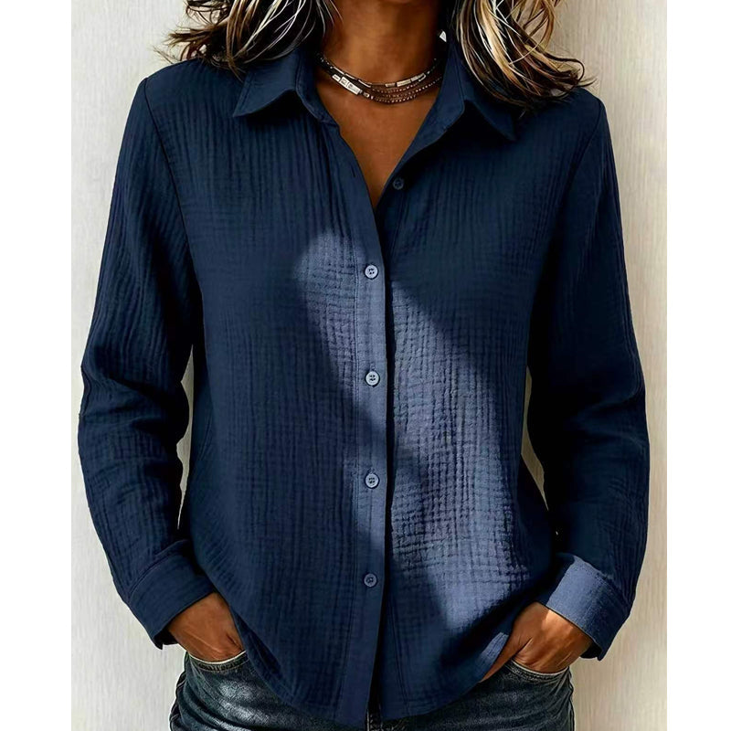 Women's Classic Long Sleeve Button Down Shirt