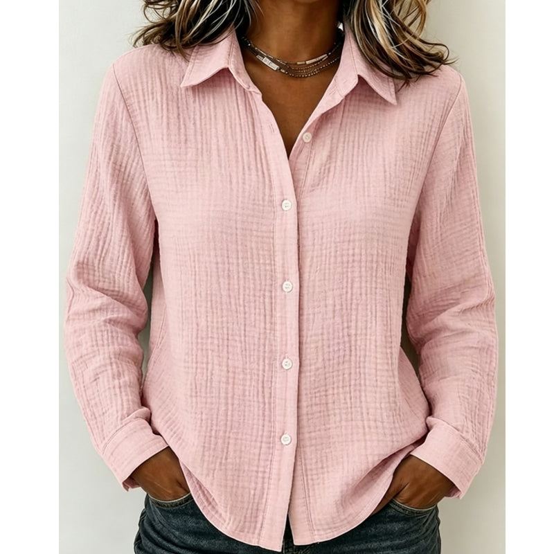 Women's Classic Long Sleeve Button Down Shirt