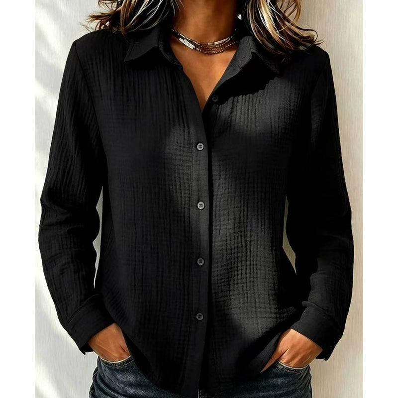 Women's Classic Long Sleeve Button Down Shirt