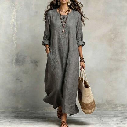 ✨ Easy Everyday Elegance | Women’s Casual Maxi Dress with Side Pockets