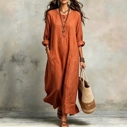 ✨ Easy Everyday Elegance | Women’s Casual Maxi Dress with Side Pockets