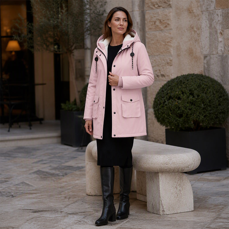 🧥 Polished Everyday Coverage | Women’s Hooded Longline Parka Coat