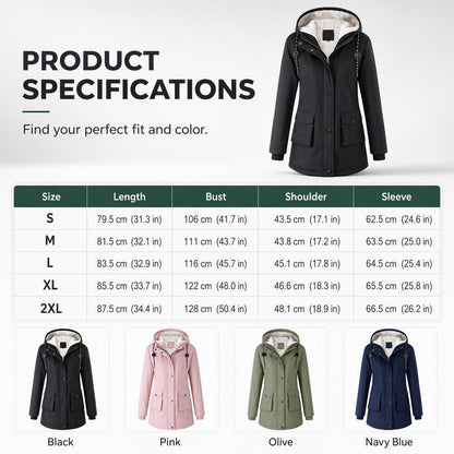 🧥 Polished Everyday Coverage | Women’s Hooded Longline Parka Coat