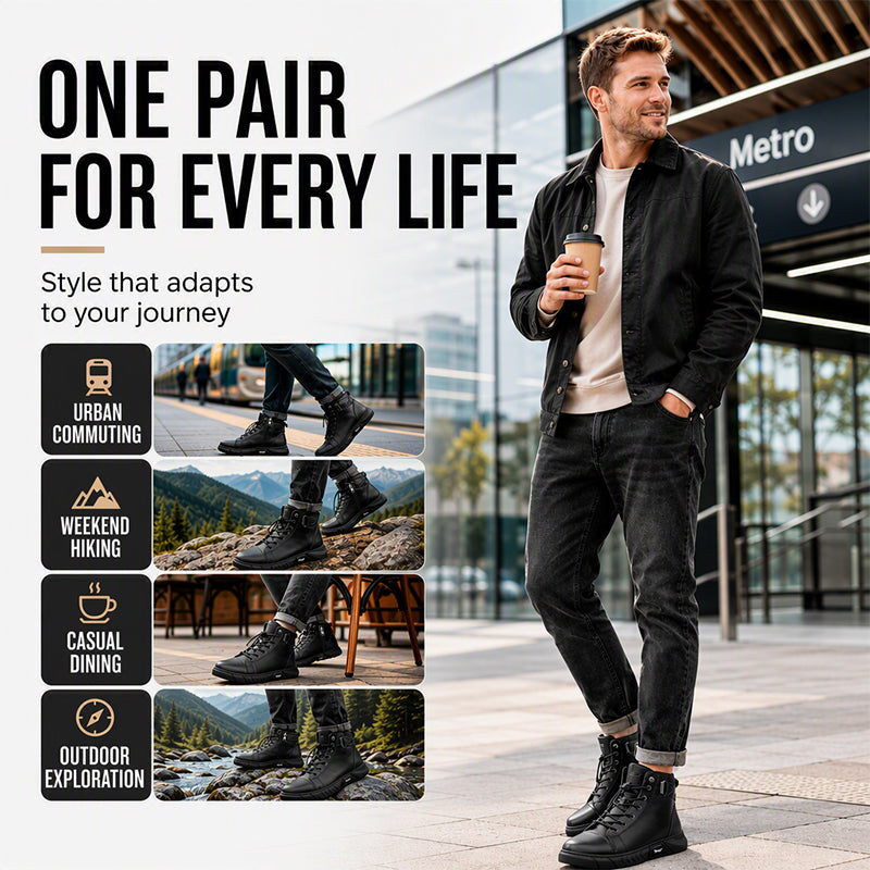 🥾 Rugged Everyday Protection | Men’s Waterproof Genuine Leather Combat Boots ⚡ Free Shipping