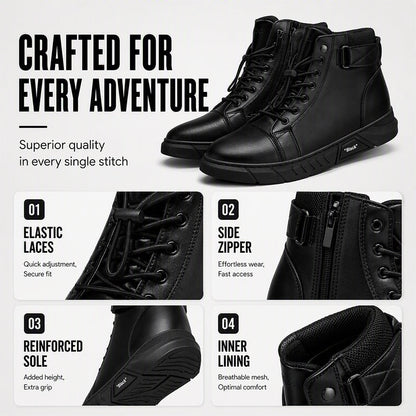 🥾 Rugged Everyday Protection | Men’s Waterproof Genuine Leather Combat Boots ⚡ Free Shipping