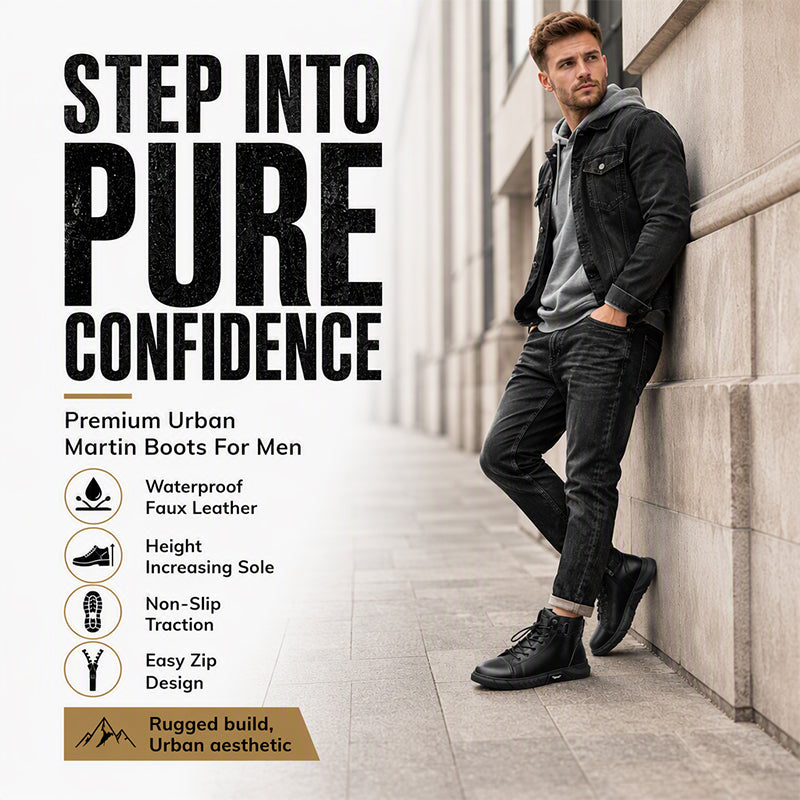🥾 Rugged Everyday Protection | Men’s Waterproof Genuine Leather Combat Boots ⚡ Free Shipping