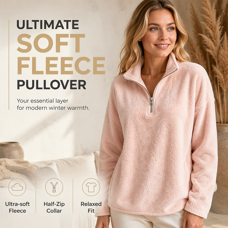 Women's Casual Cozy Quarter-Zip Sweatshirt