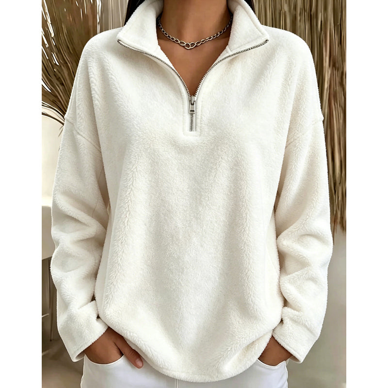 Women's Casual Cozy Quarter-Zip Sweatshirt