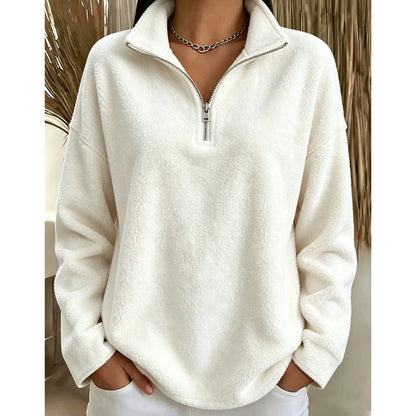 Women's Casual Cozy Quarter-Zip Sweatshirt