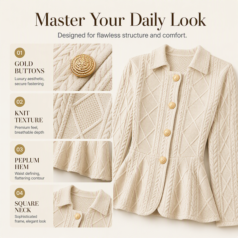 ✨ Feminine Tailoring | Women’s Ruffled Peplum Blazer