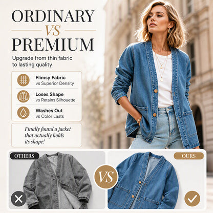 👖 Denim Made Easy | Women’s V-Neck Denim Cardigan