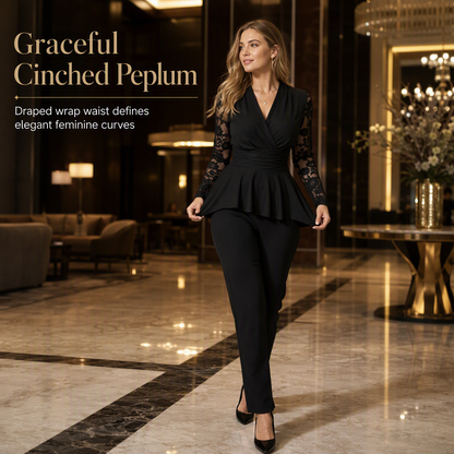✨ Women's Chic Two-Piece Pants Set – Elegant Style & Flattering Fit 🤍