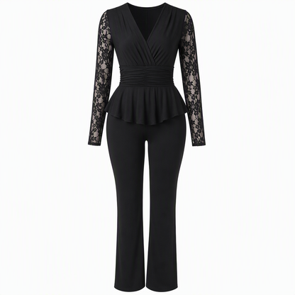 ✨ Women's Chic Two-Piece Pants Set – Elegant Style & Flattering Fit 🤍
