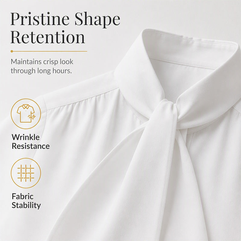 ✨ Refined Everyday Polish | Women’s Tie-Neck Long-Sleeve Blouse