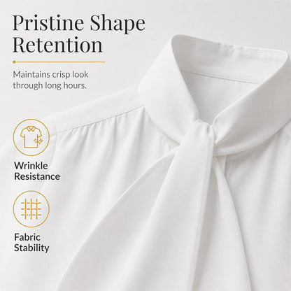 ✨ Refined Everyday Polish | Women’s Tie-Neck Long-Sleeve Blouse