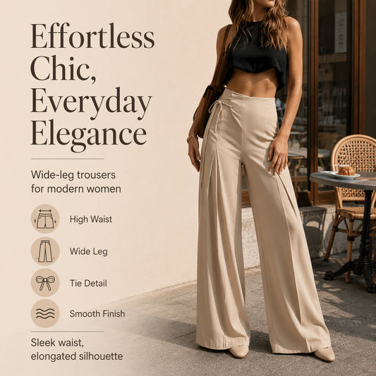 ✨ Easy Everyday Flow | Women’s High-Waisted Wide-Leg Pants