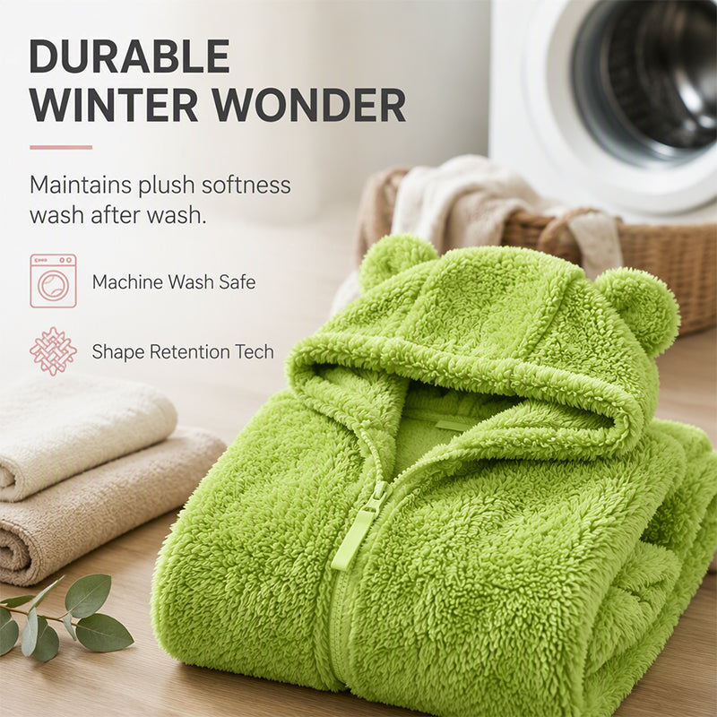 ☁️ Head-to-Toe Cozy | Women’s Sherpa Hooded Onesie with Cute Ear Detail