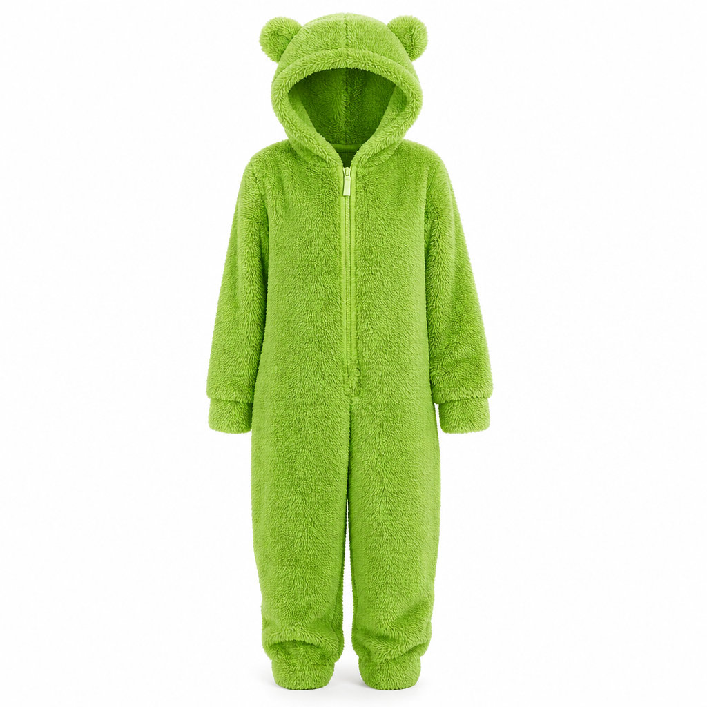 ☁️ Head-to-Toe Cozy | Women’s Sherpa Hooded Onesie with Cute Ear Detail