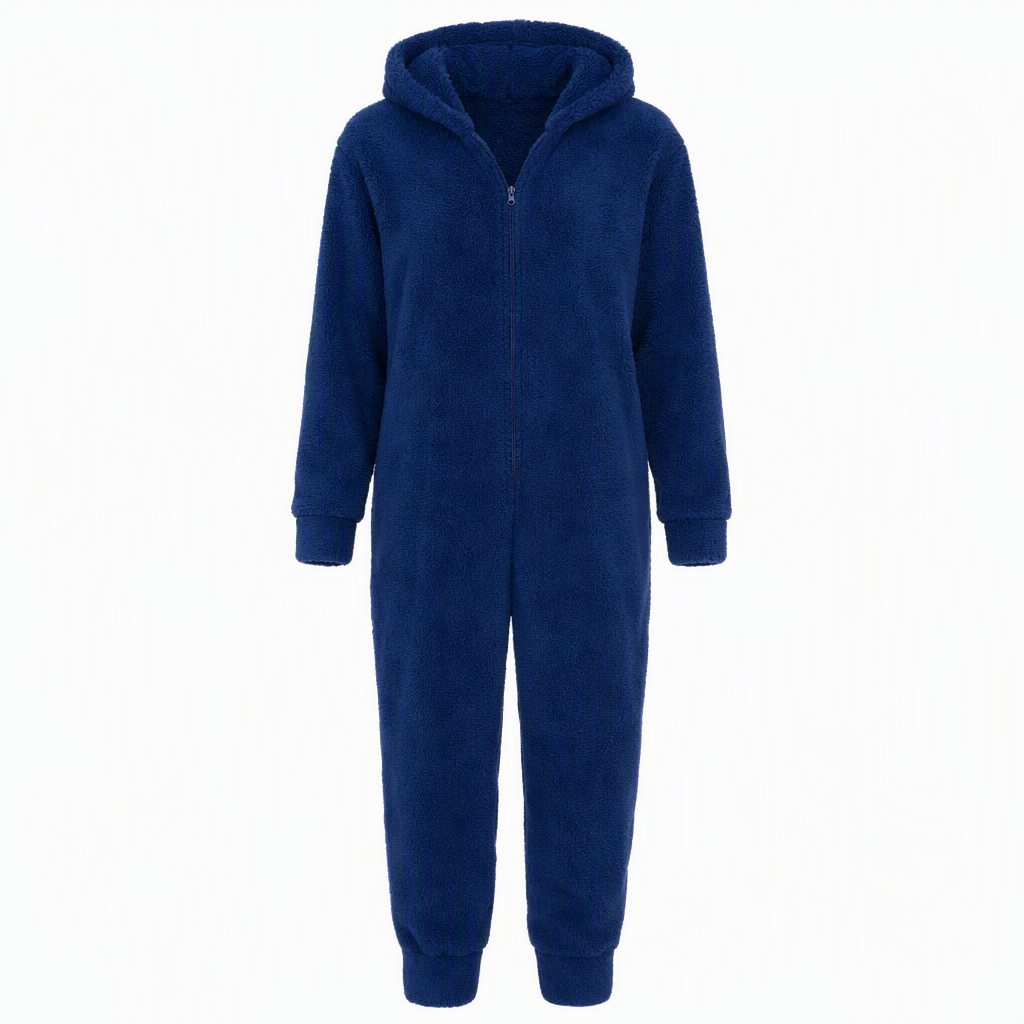 ☁️ Head-to-Toe Cozy | Women’s Sherpa Hooded Onesie with Cute Ear Detail