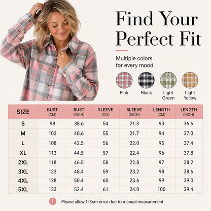 ✨ Timeless Plaid Layering | Women’s Mid-Length Plaid Shirt Jacket