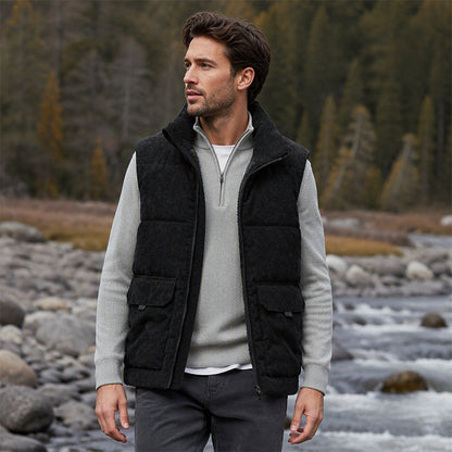 🔥 Rugged Warmth | Men’s Corduroy Padded Utility Vest