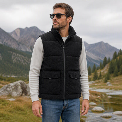 🔥 Rugged Warmth | Men’s Corduroy Padded Utility Vest