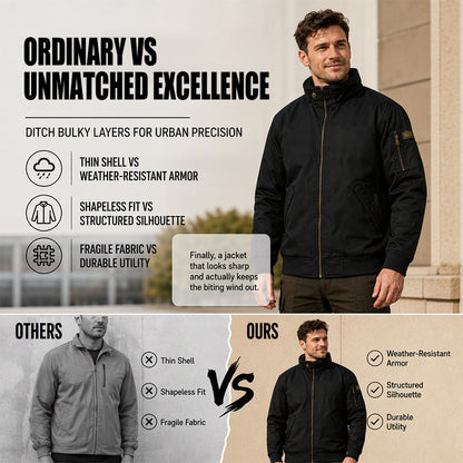 🔥 Rugged Comfort | Men’s Loose Plush-Lined Bomber Jacket