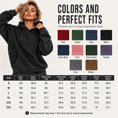 ⌛Limited-Time Offer-Unisex Casual Oversized Acid Wash Hoodie