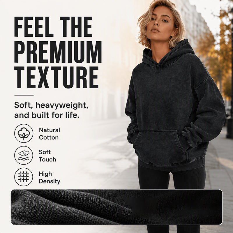 ⌛Limited-Time Offer-Unisex Casual Oversized Acid Wash Hoodie