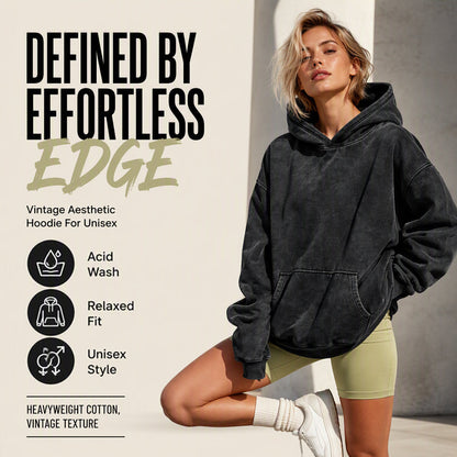 ⌛Limited-Time Offer-Unisex Casual Oversized Acid Wash Hoodie